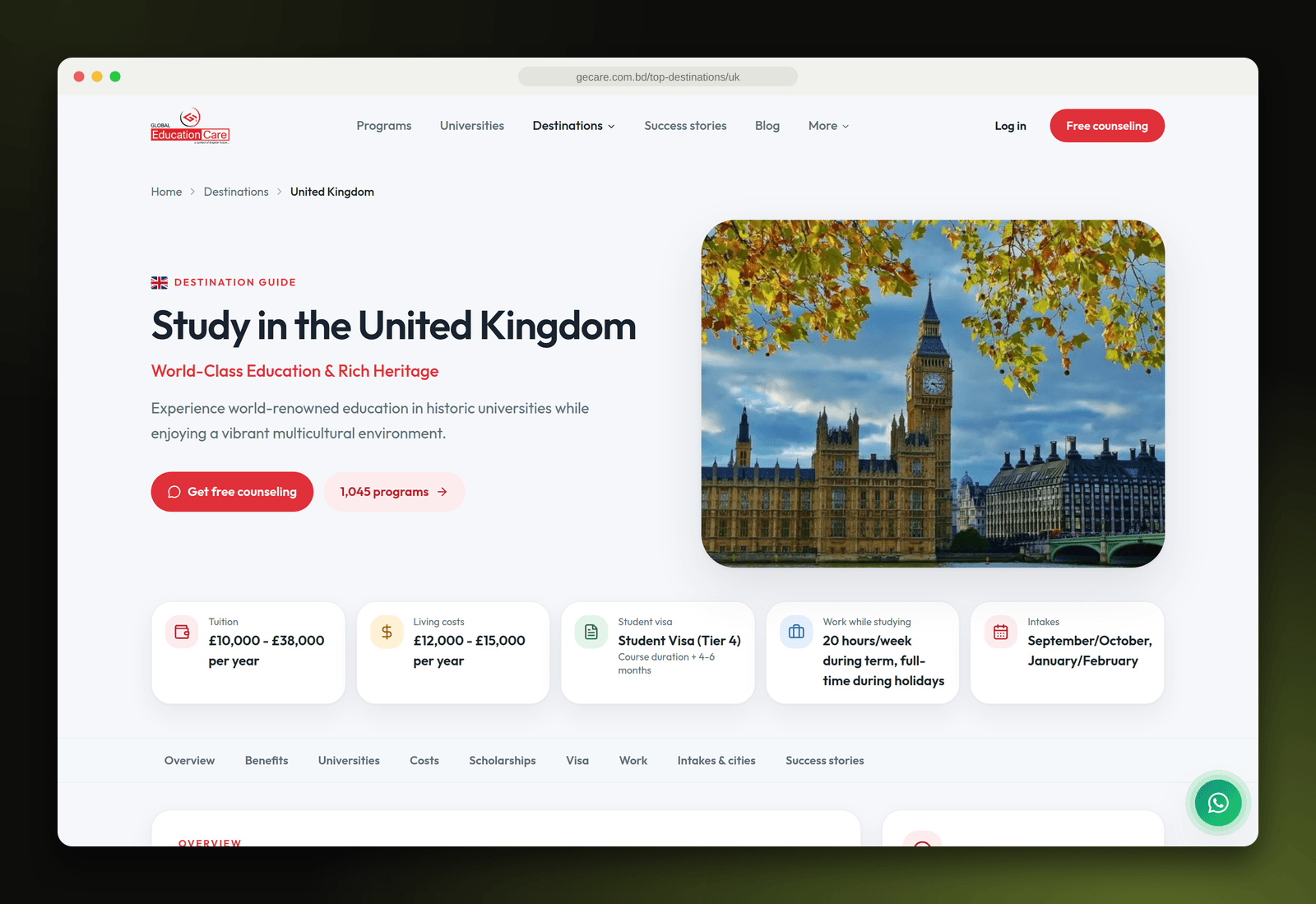 Study in the United Kingdom destination guide